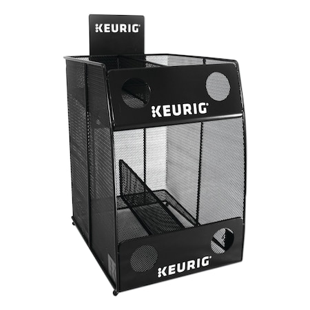 K-Cup Pod Wire Mesh Display Rack 4-Sleeve, 11 X 14 X 15.4, Black